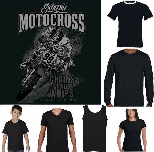 Motocross shirt herren black - t-shirt,